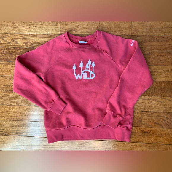 Columbia Tops - Columbia XS Womens Wild Graphic Sweatshirt - Red Raspberry